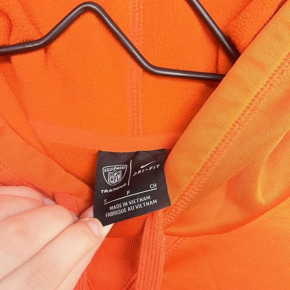 Nike Cleveland Browns Hoodie Mens Small Swoosh NFL Sweatshirt Helmet Orange
